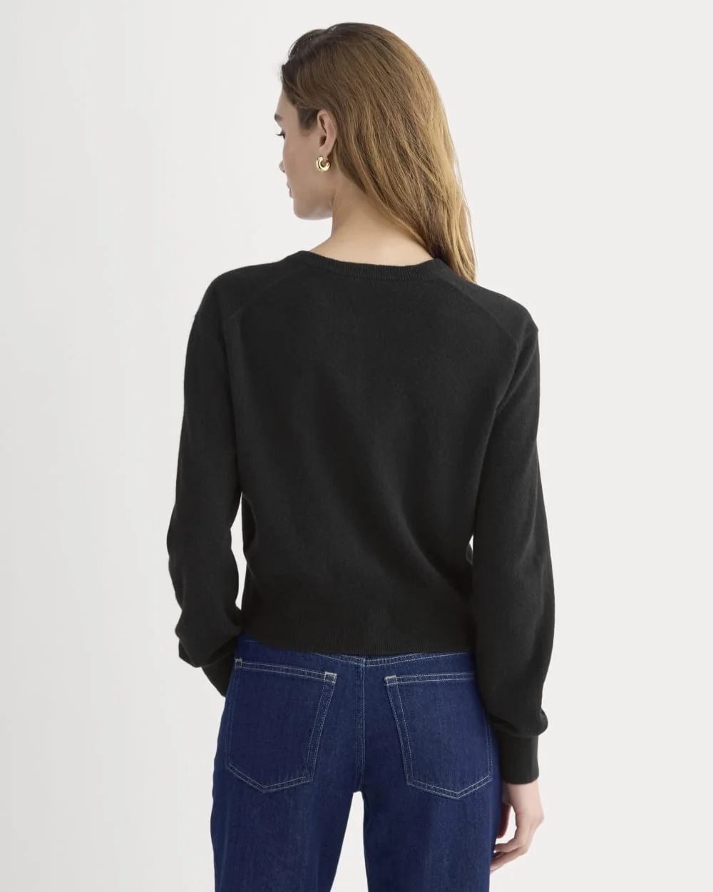 Cashmere Cropped Cardigan | Black (6)