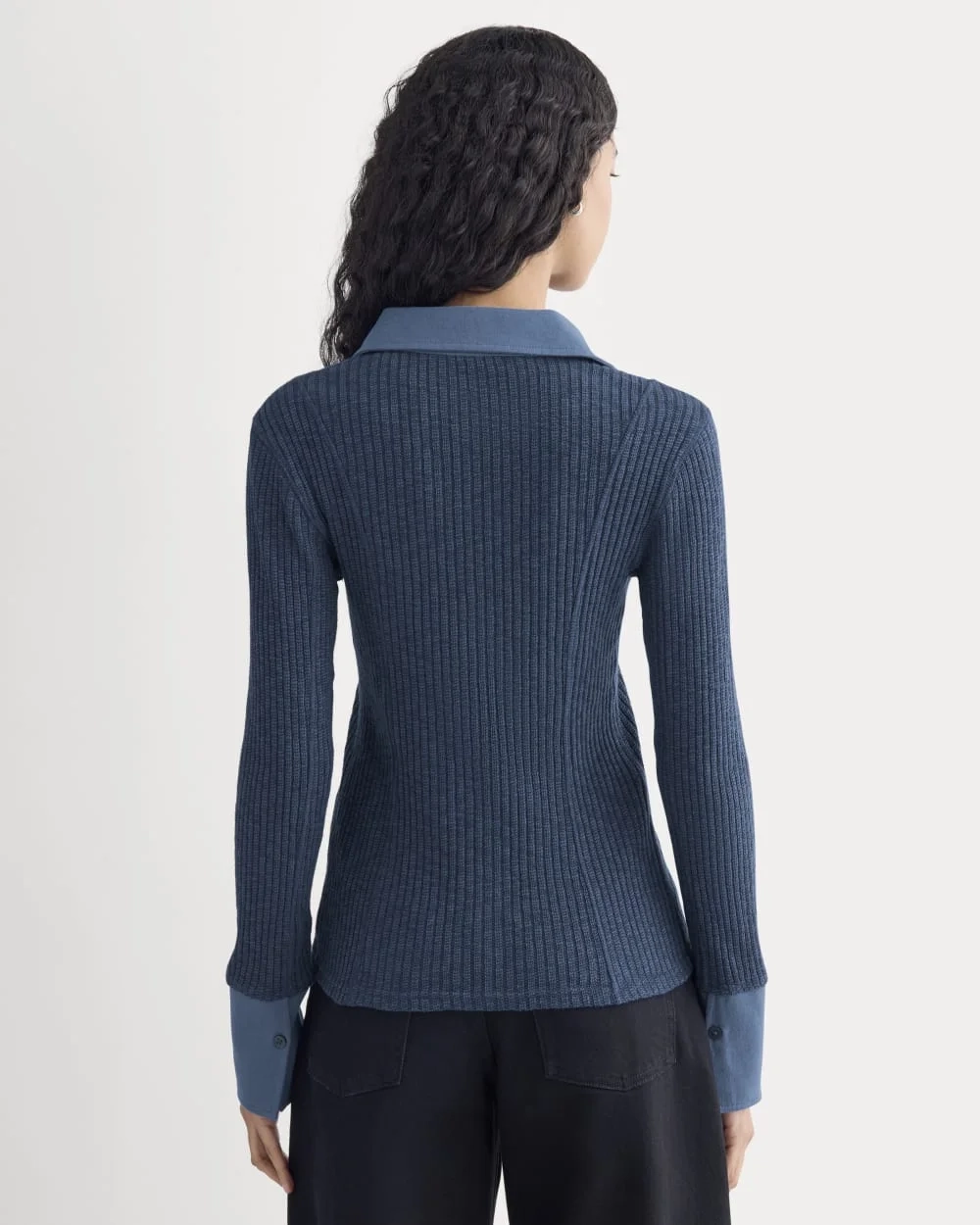 Cozy Rib Button-Up | Mood Indigo (3)