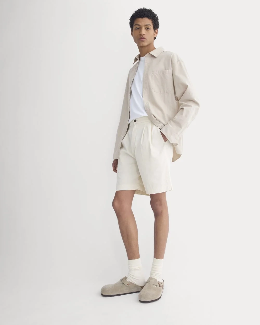 Pleated Easy Short | Birch (4)