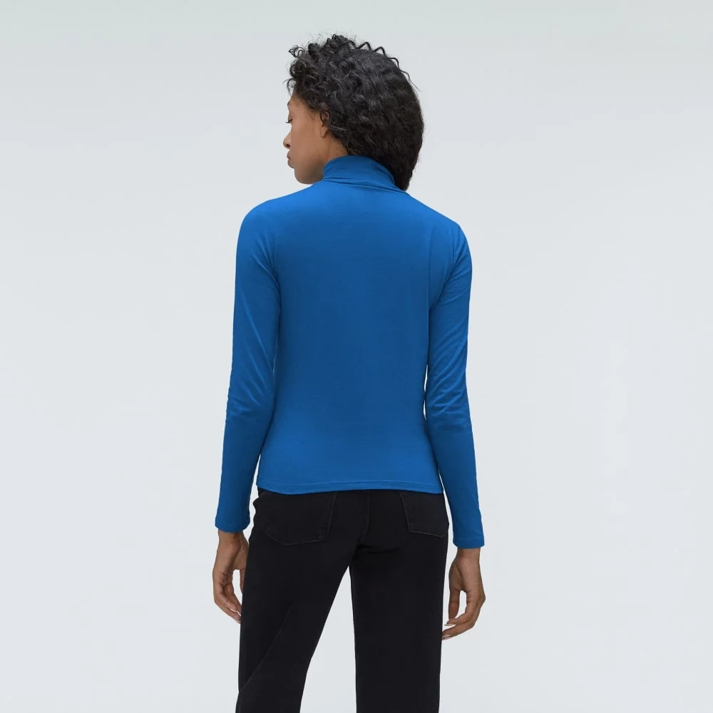 The Organic Cotton Turtleneck | Lapis Blue (6)