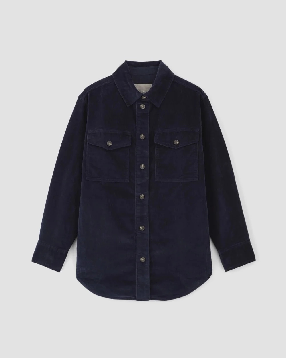 The Corduroy Oversized Shirt Jacket | Navy (5)