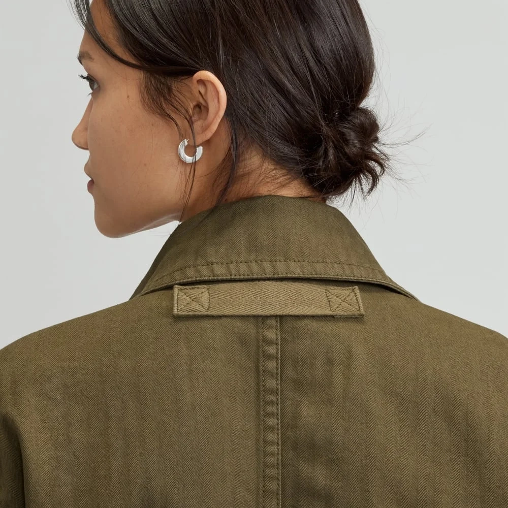 The Organic Cotton Herringbone Jacket | Beech (5)