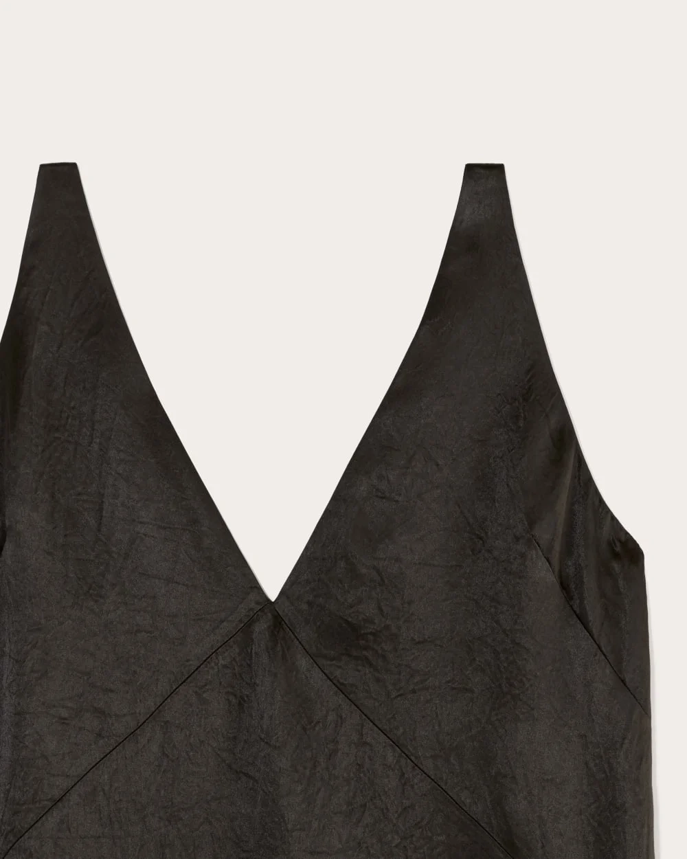 The Satin Slip Dress | Black (6)