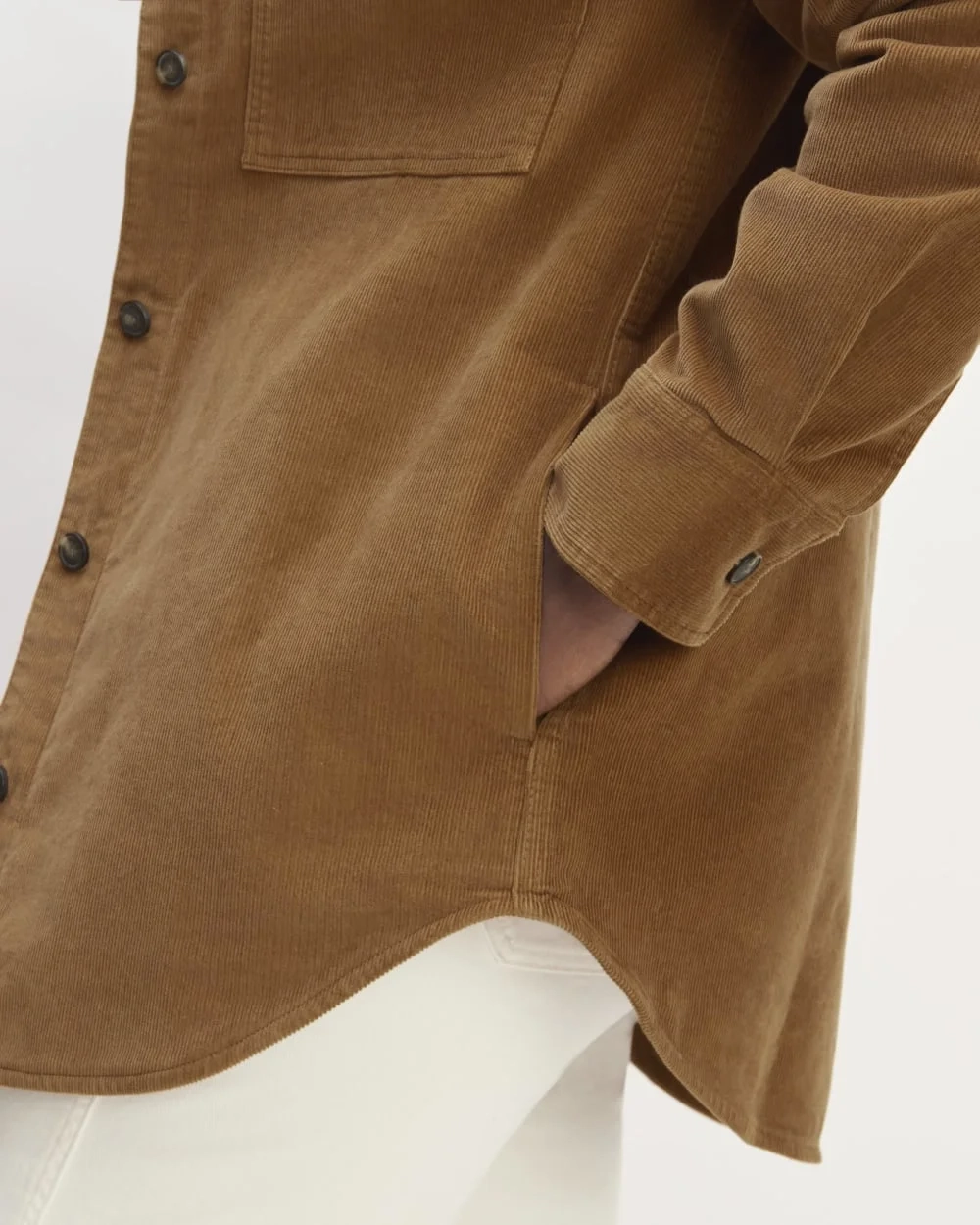 The Corduroy Oversized Shirt Jacket | Toasted Coconut (5)