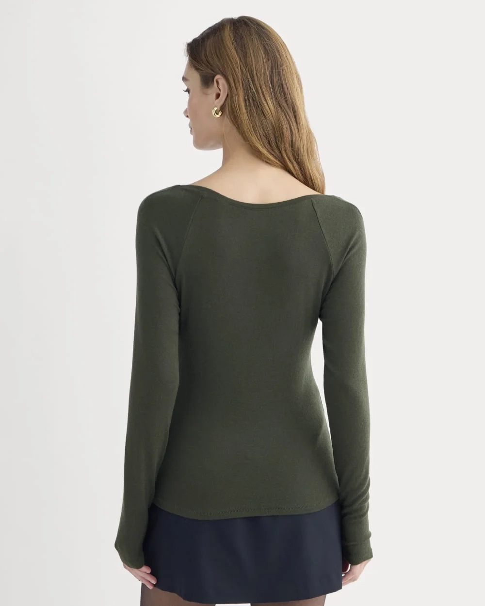Sweetheart-Neck Top in Butterluxe | Dark Green (5)