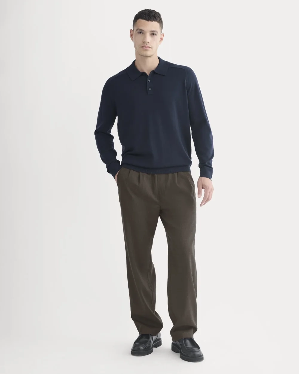 Ultrasoft Polo Sweater |  Navy (5)