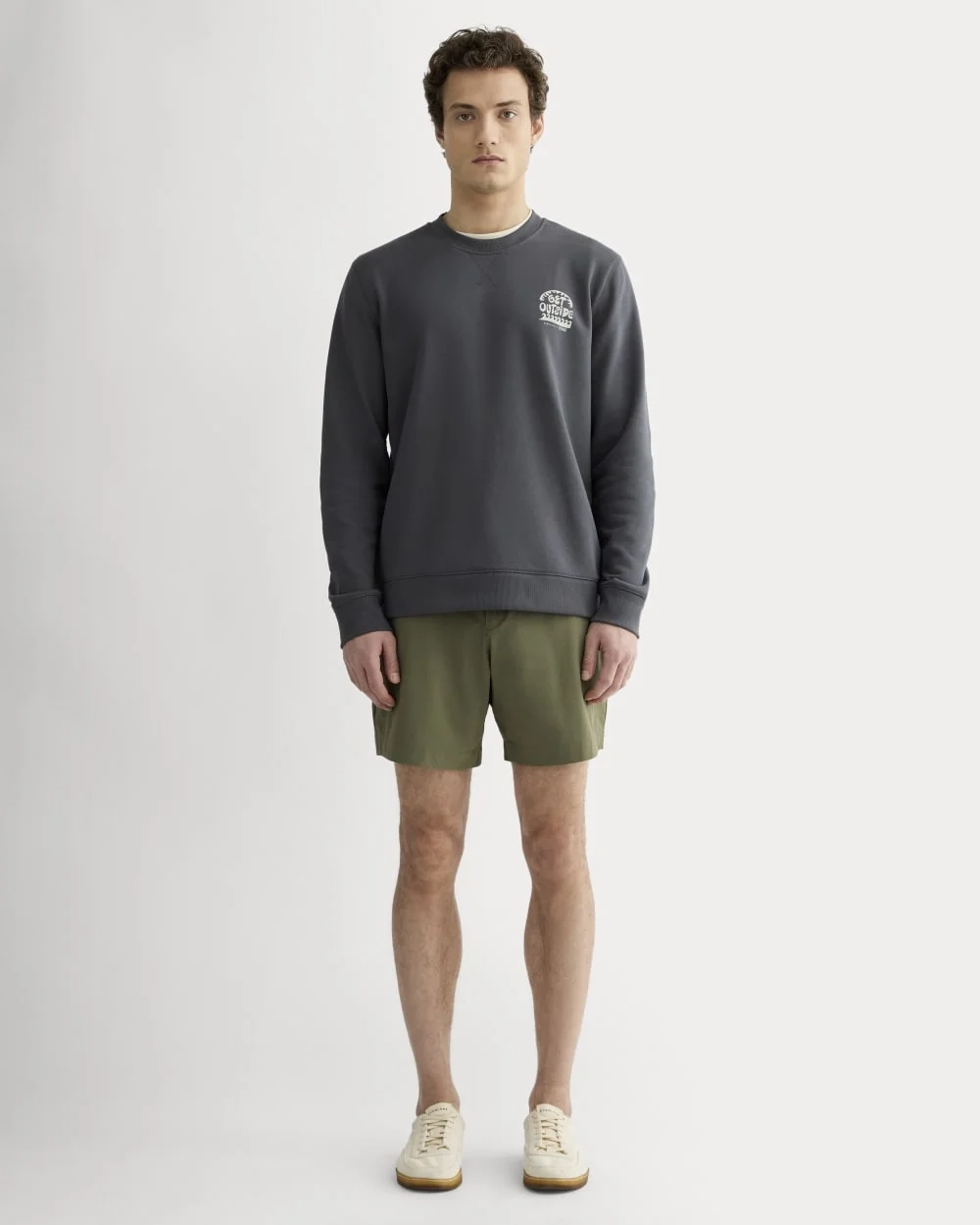 The Everlane x Parks Project French Terry Crew | Forged Iron / Natural (5)