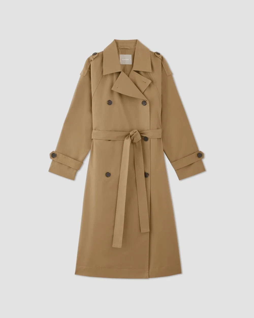 The Cotton Long Trench Coat | Toasted Coconut (5)