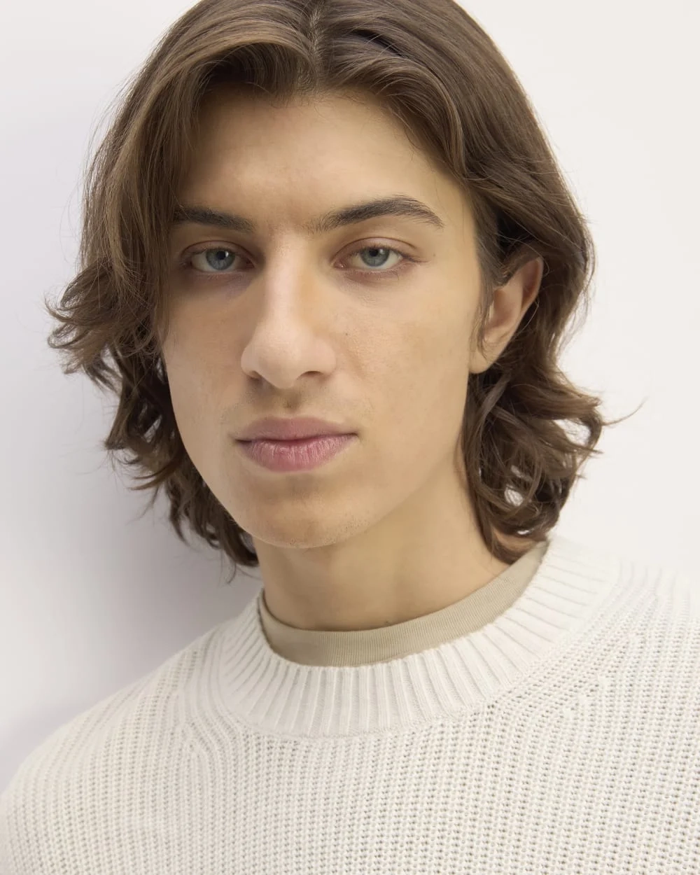 The No-Sweat Ribbed Crew | Heathered Canvas (6)