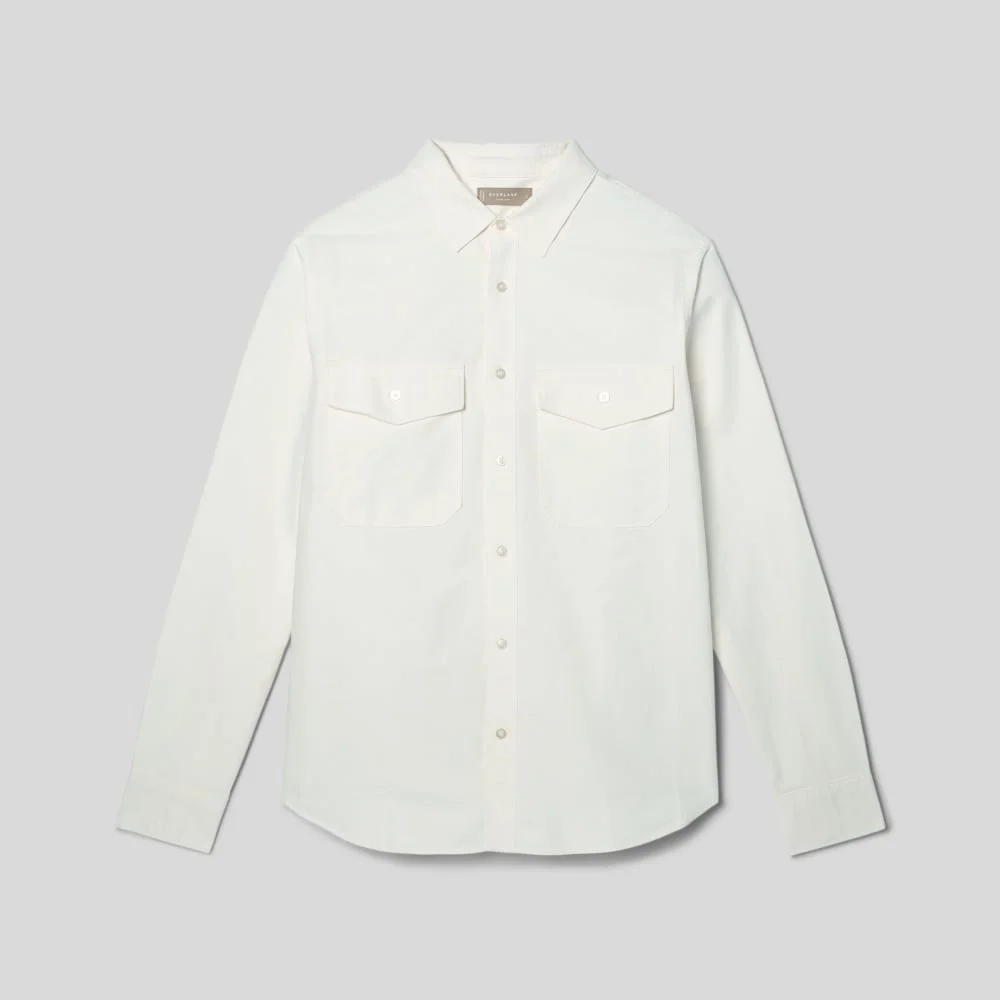 The Organic Oxford Relaxed Utility Shirt | Bone (6)