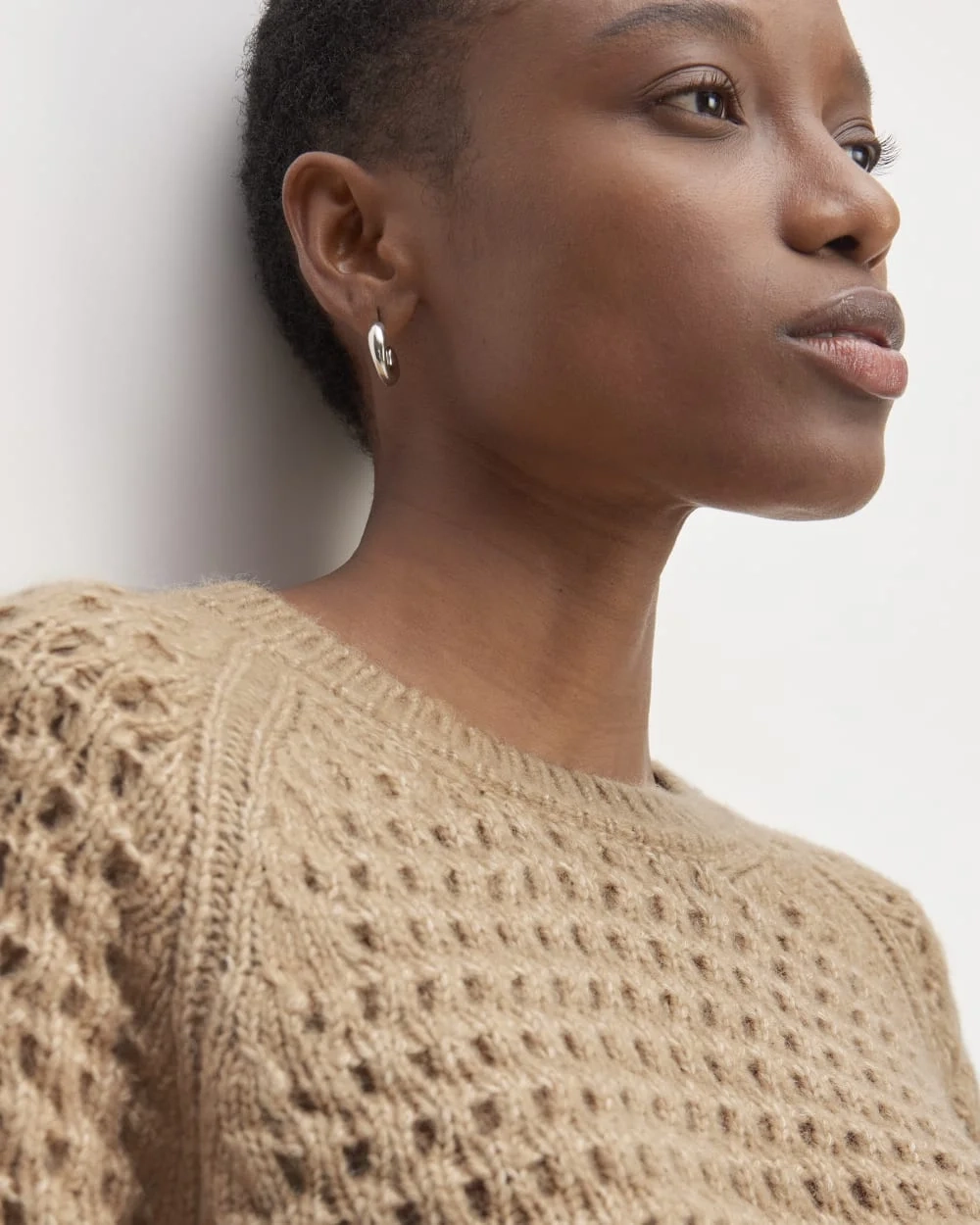 The Cloud Oversized Textured Crew | Tiger's Eye (6)
