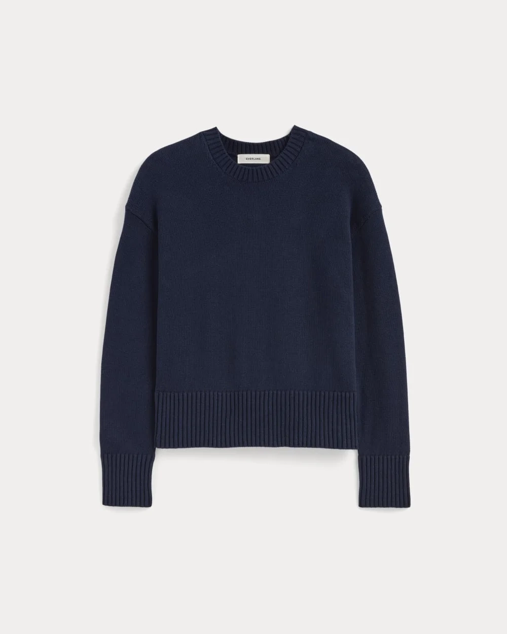 The Boxy Sweater in Everyday Cotton | Navy (6)