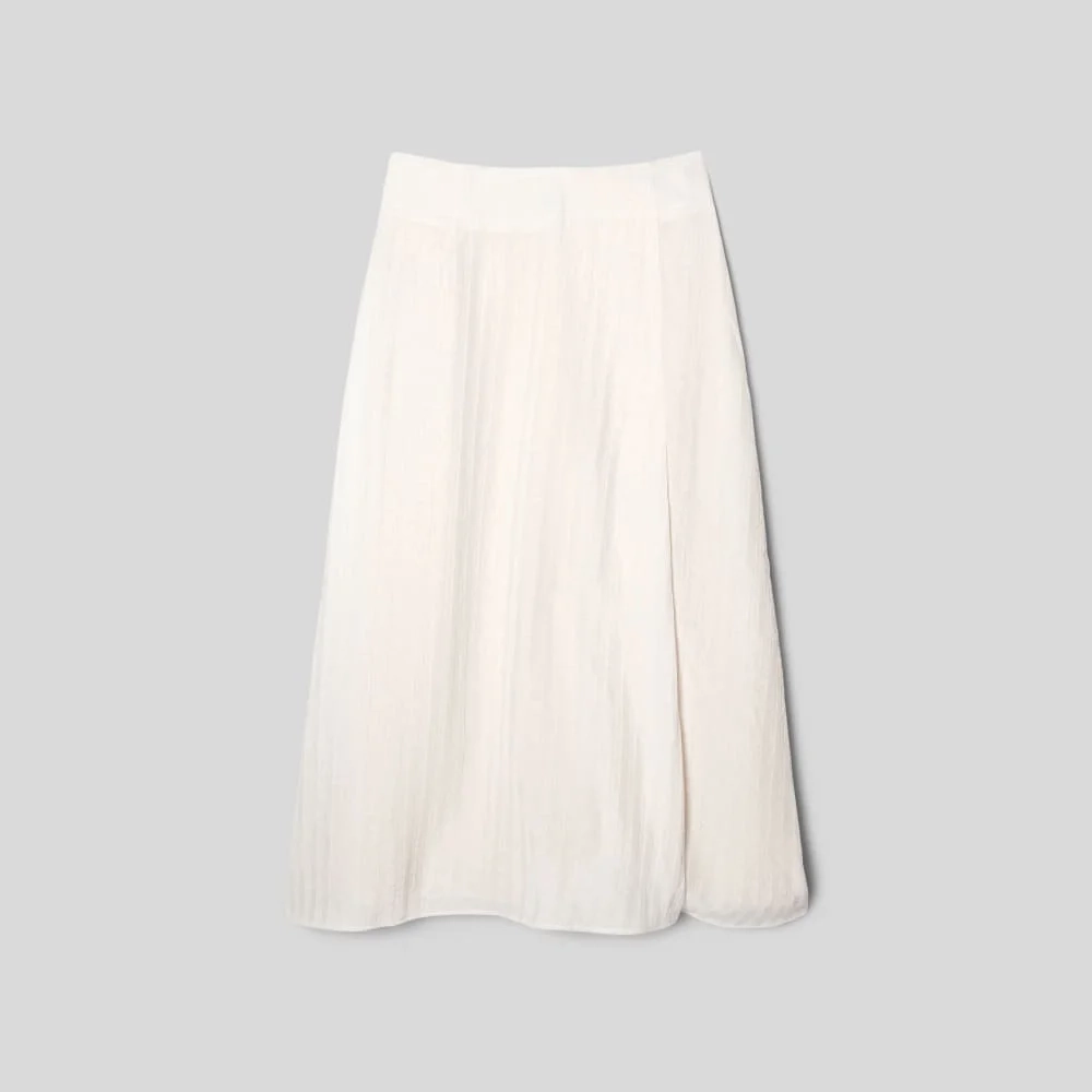 The City Stripe Midi Skirt | Bone (4)