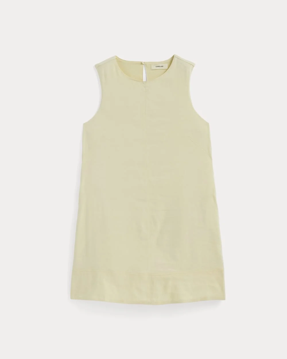The Shift Dress in Stretch Linen | Light Yellow (7)