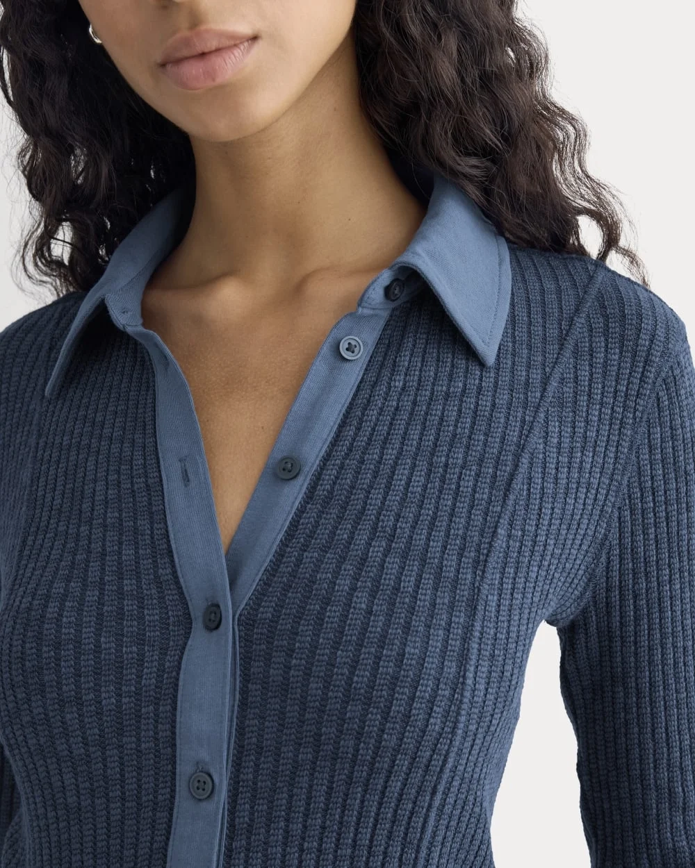 Cozy Rib Button-Up | Mood Indigo (4)