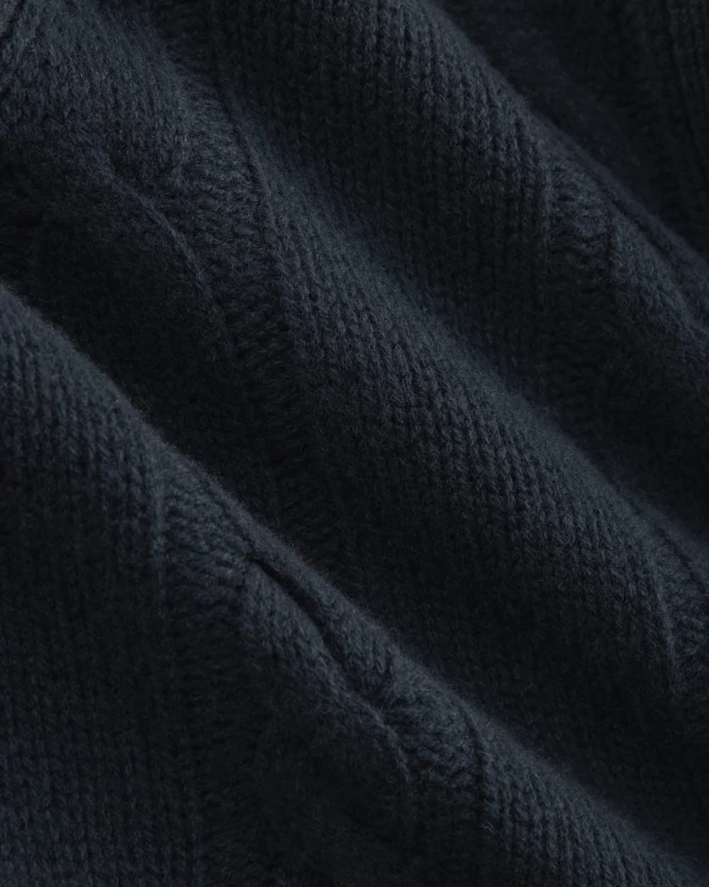 Cable Cardigan in Extrafine Luxe Merino | Navy (5)