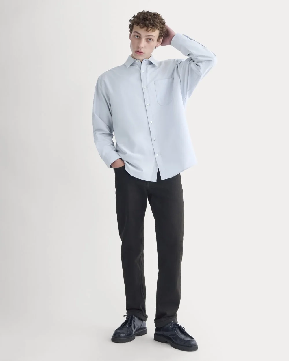 Oversized Oxford Shirt | Light Blue (5)