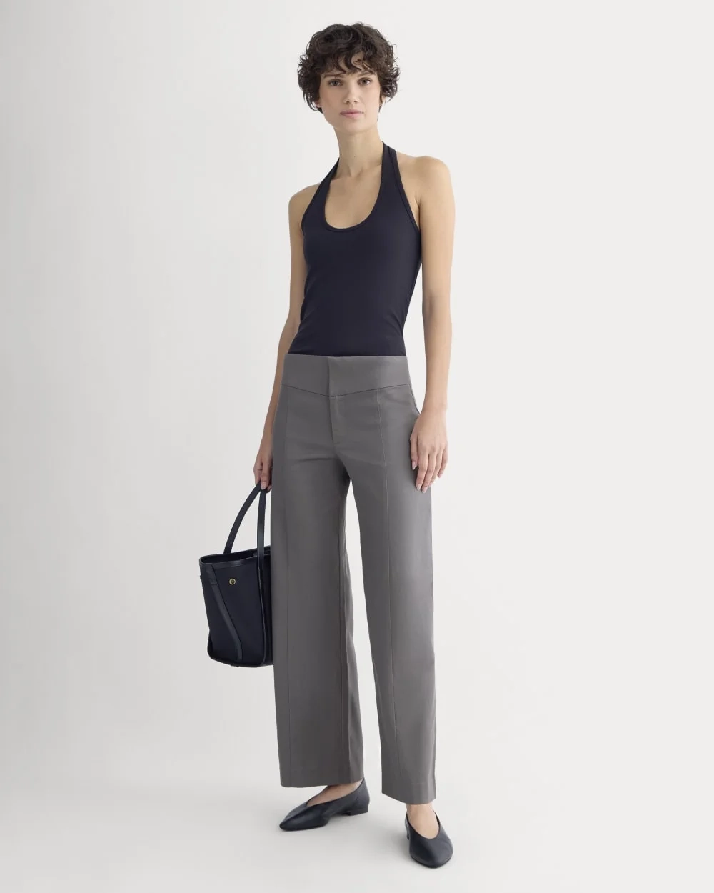 Tailored Drape Seam Pant | Charcoal Grey (4)