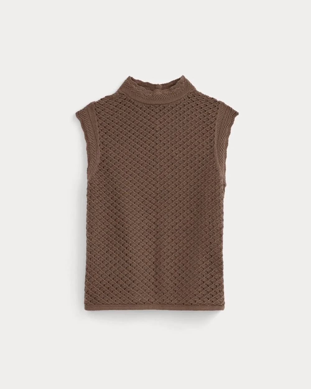 The Lace Knit Tank | Mocha (5)