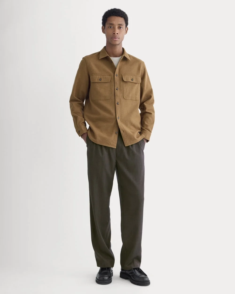 The Heavyweight Overshirt | Uniform | Heathered Toffee (5)