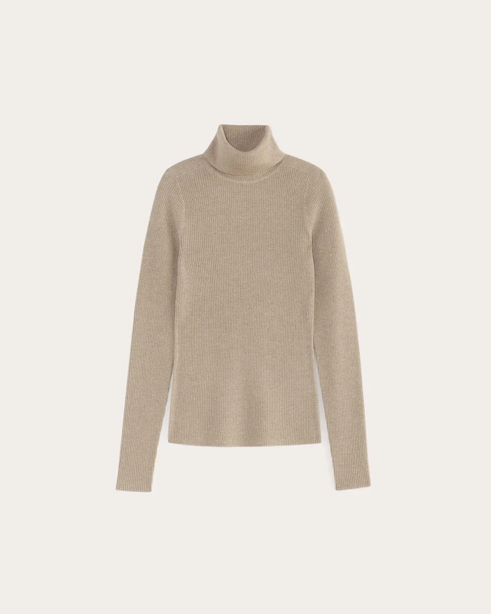 The Turtleneck in Lurex Merino | Gold (3)