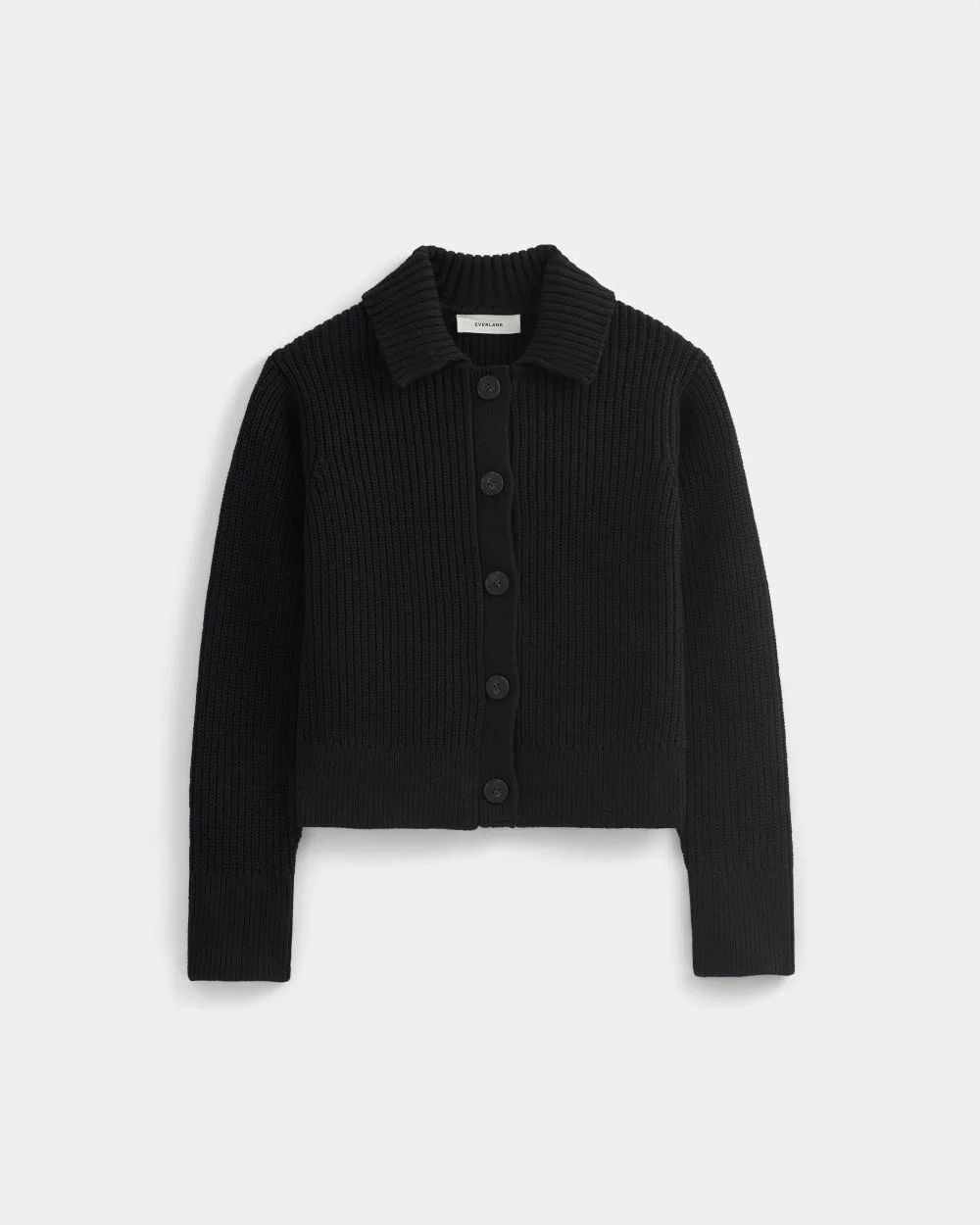 Shrunken Cardigan in Everyday Cotton | Black (7)