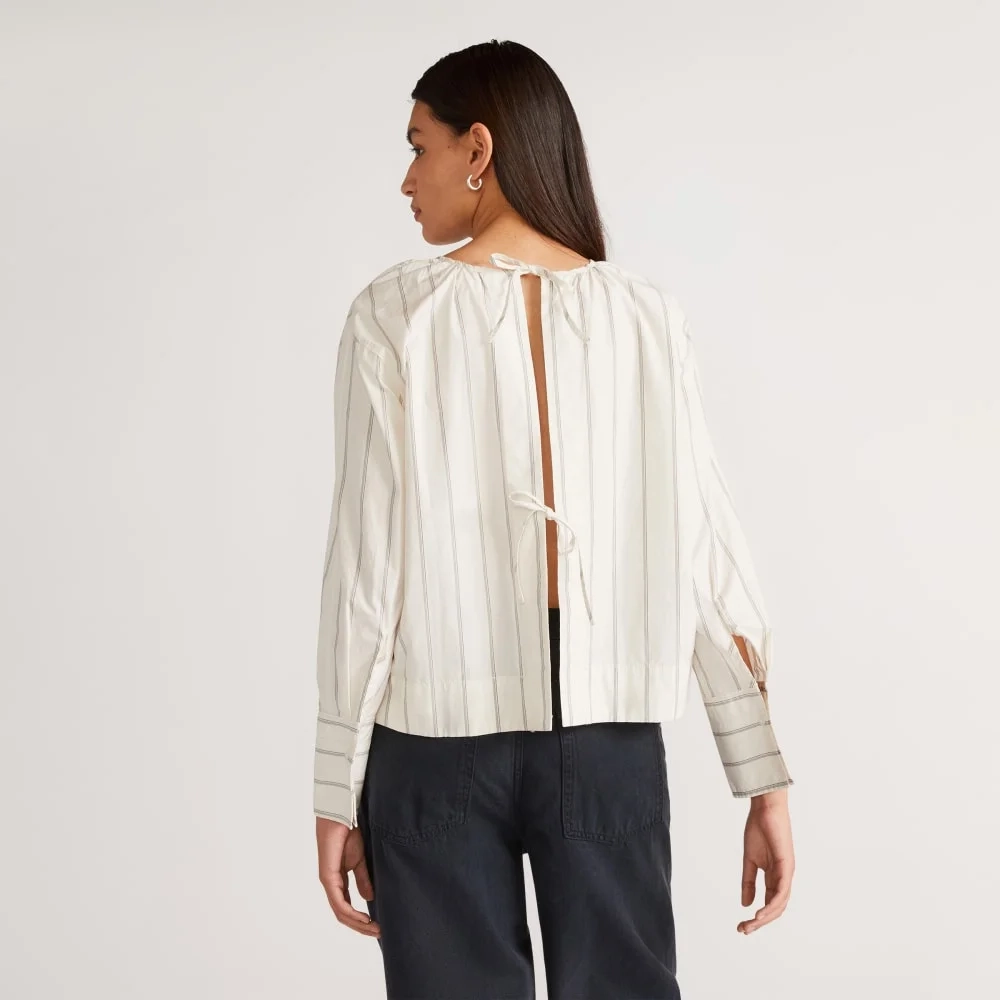 The Poplin Breeze Shirt | Black / Canvas Tan (8)