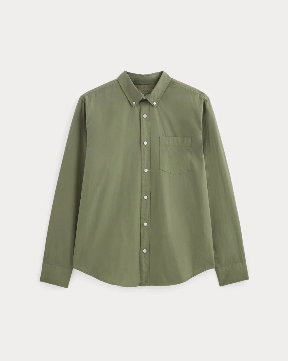 The Washed Poplin Shirt | Lichen Green (5)