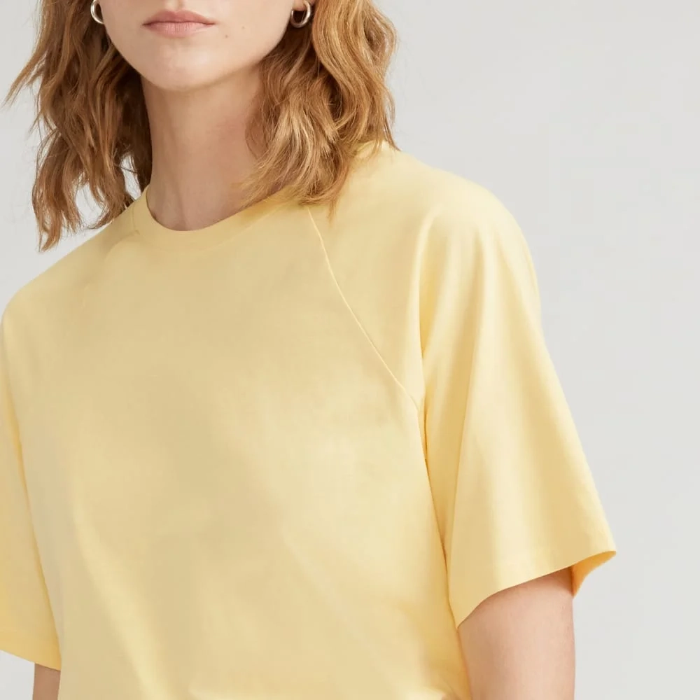 The Organic Cotton Raglan Tee | Pale Yellow (2)