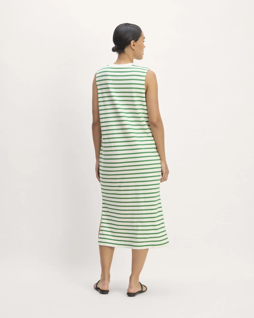 The Weekend Tank Dress | Bone / Grass Green (5)