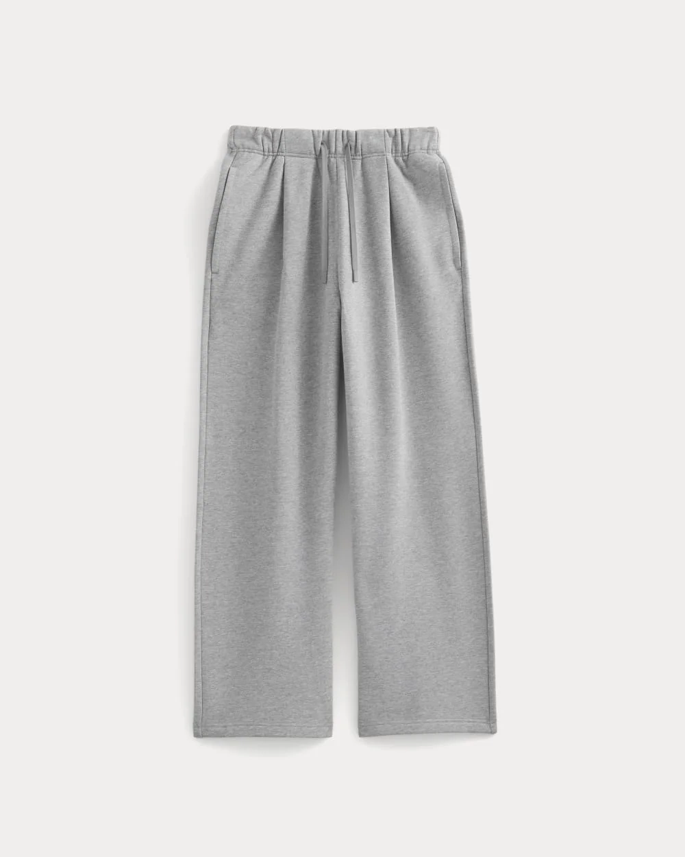 Luxe Fleece Pleated Sweatpant | Vintage Heather Grey (4)