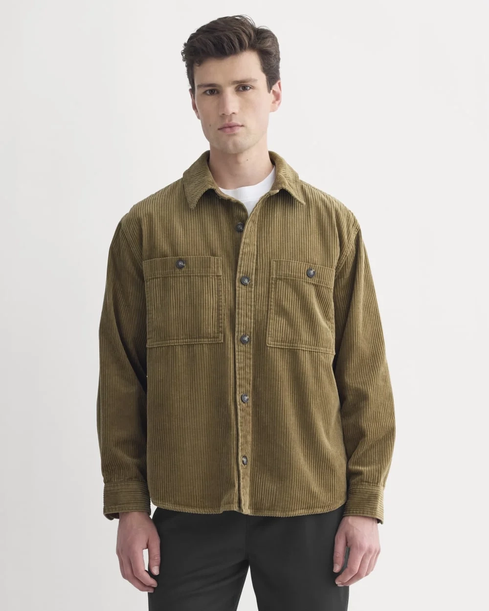 Wide Wale Corduroy Shirt | Aged Brass