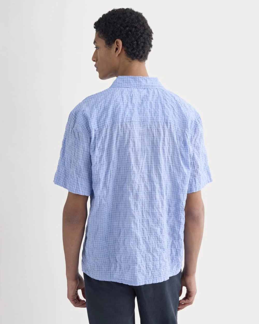 Textured Voile Resort Shirt | Open Air Plaid (6)