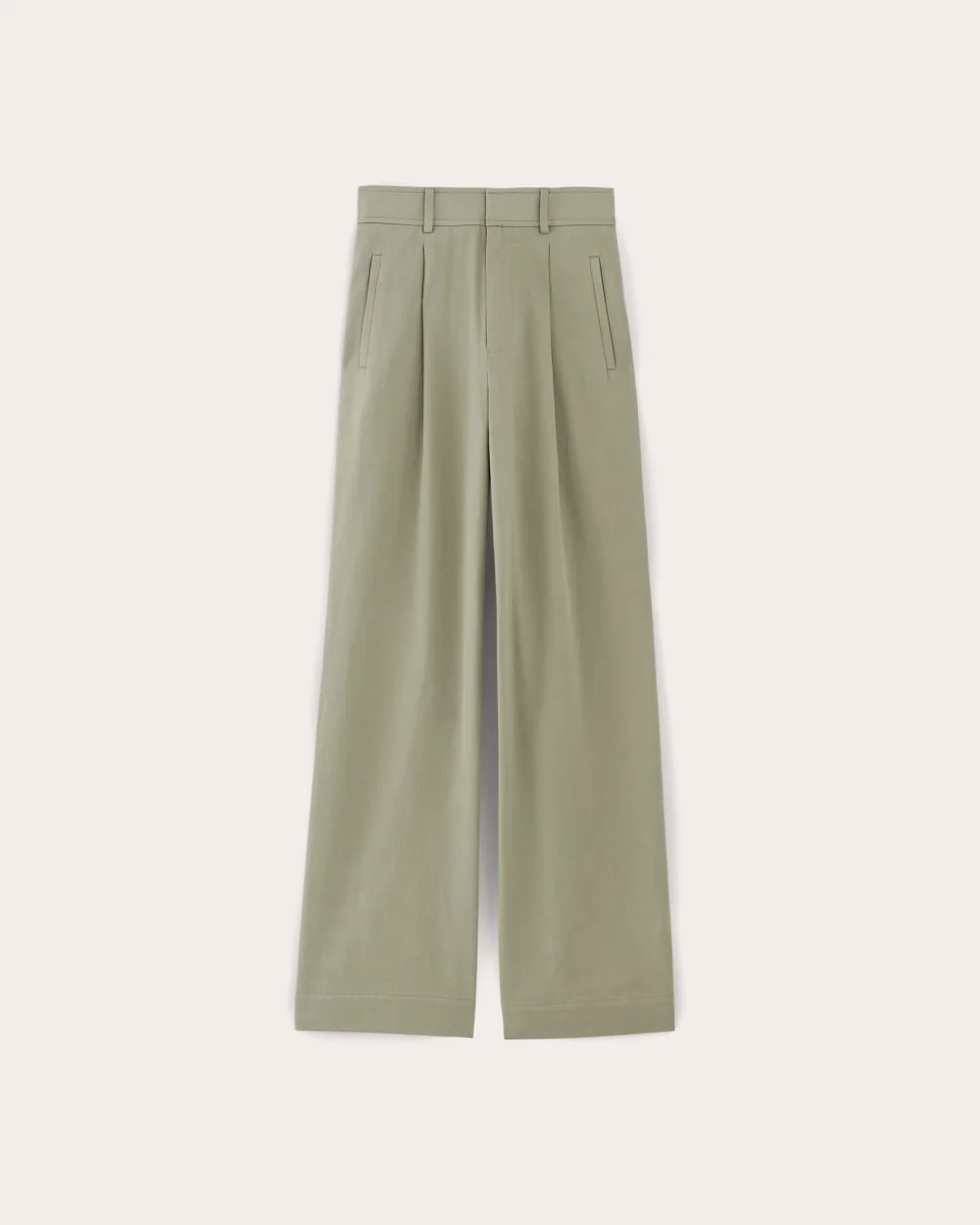 The Draper Pleated Pant in Buttersmooth | Seagrass | 30" Inseam (5)