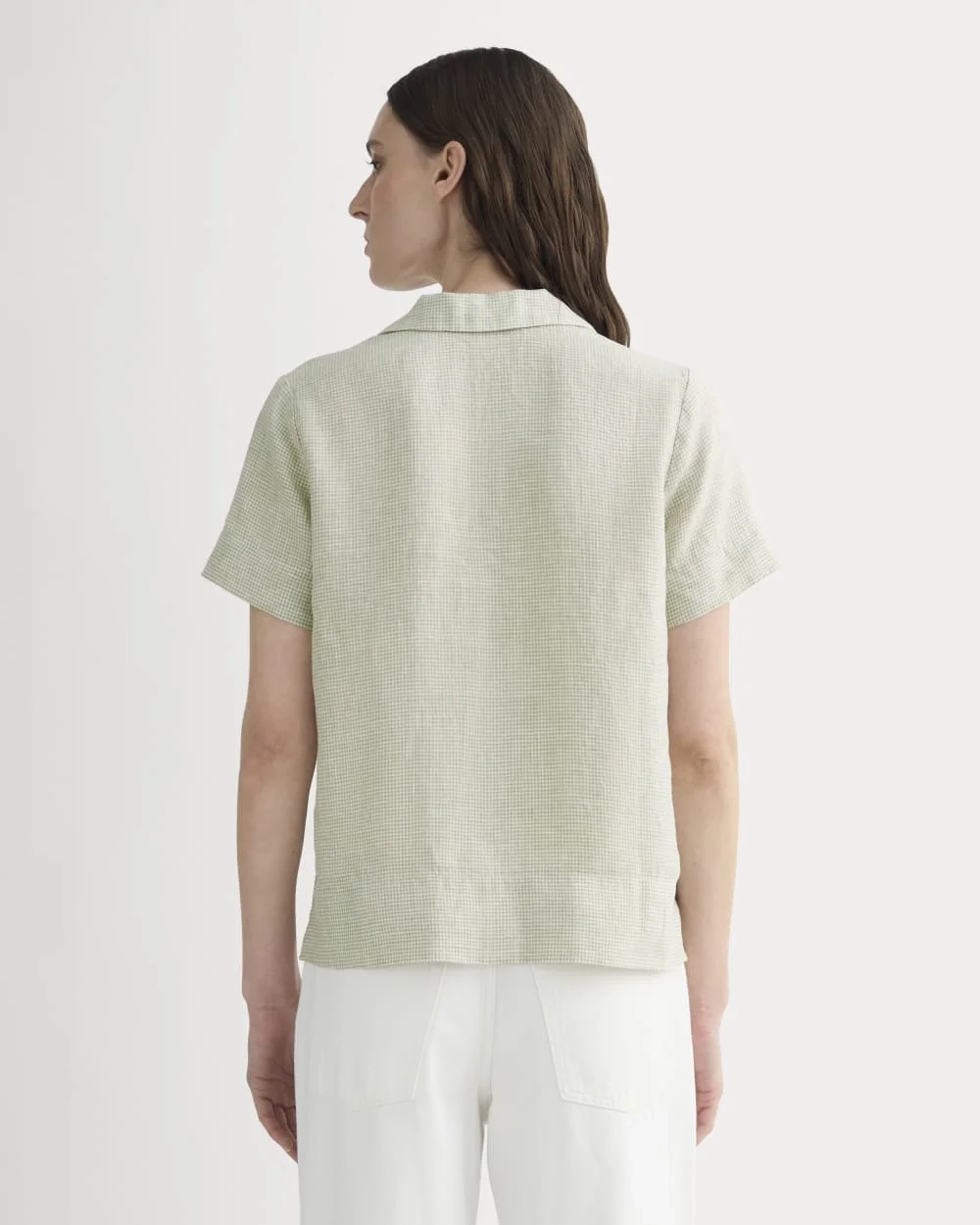The Notch Shirt in Linen | Elm Gingham (5)