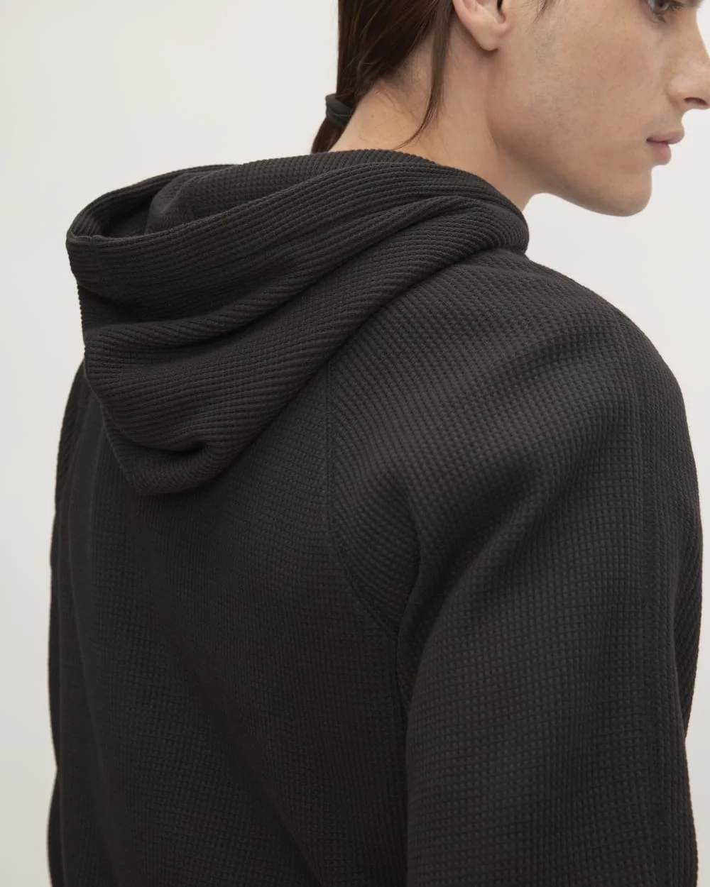 The Waffle-Knit Hoodie | Black (4)