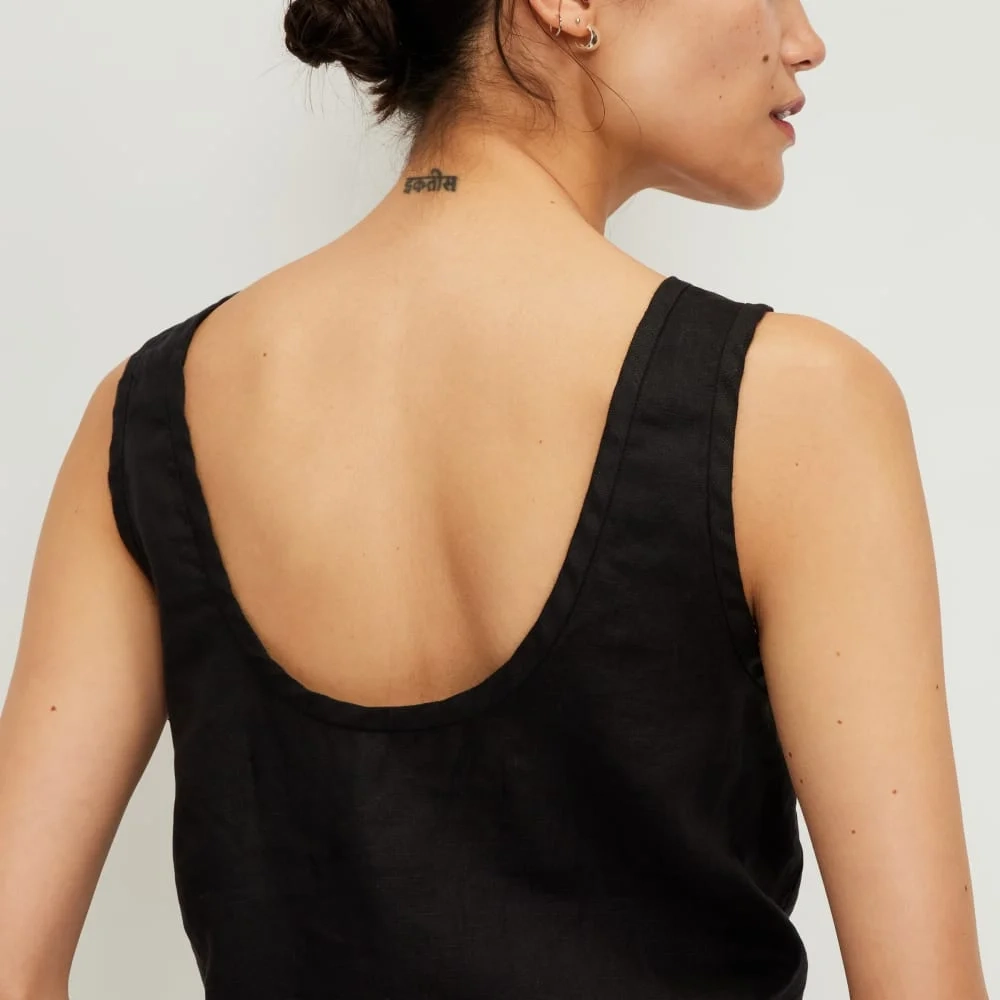 The Scoop Tank in Linen | Black (6)