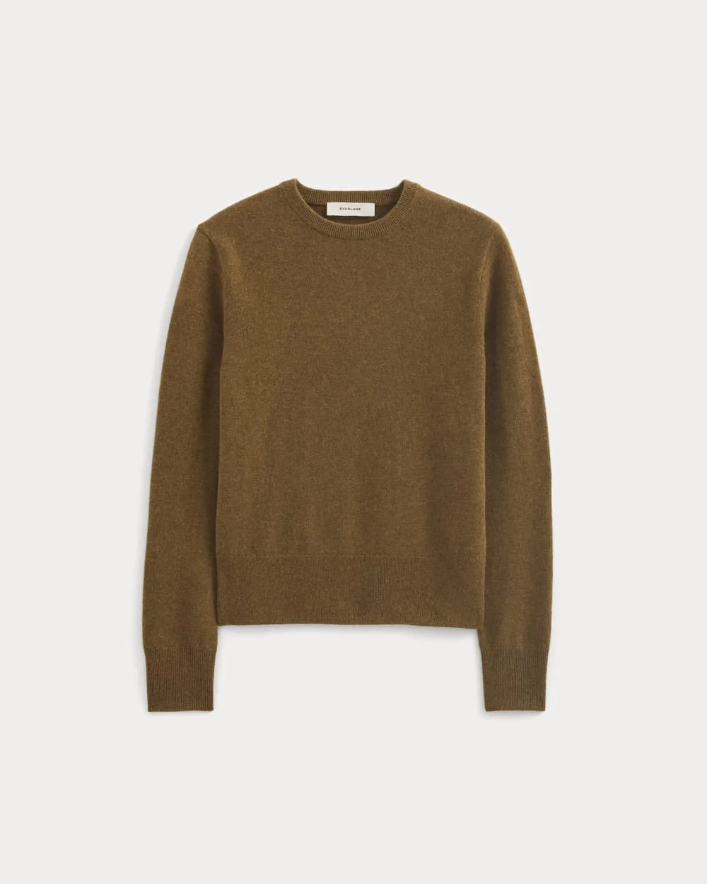 Cashmere Slim Crew Sweater | Heathered Toffee (6)