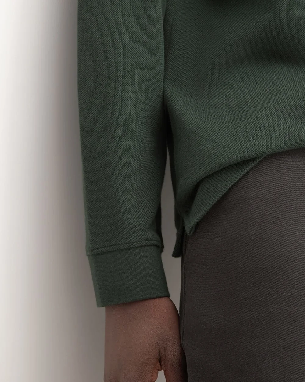 The Long-Sleeve Pique Polo | Scarab (6)