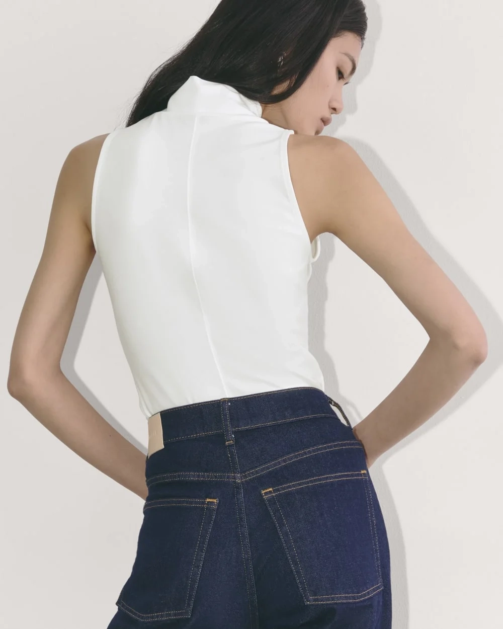 The Form Mock-Neck Tank | White (5)