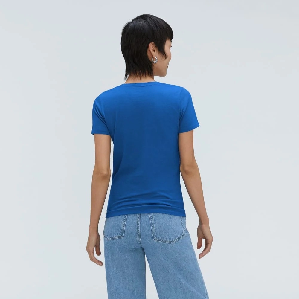The Organic Cotton V-Neck | Lapis Blue (5)