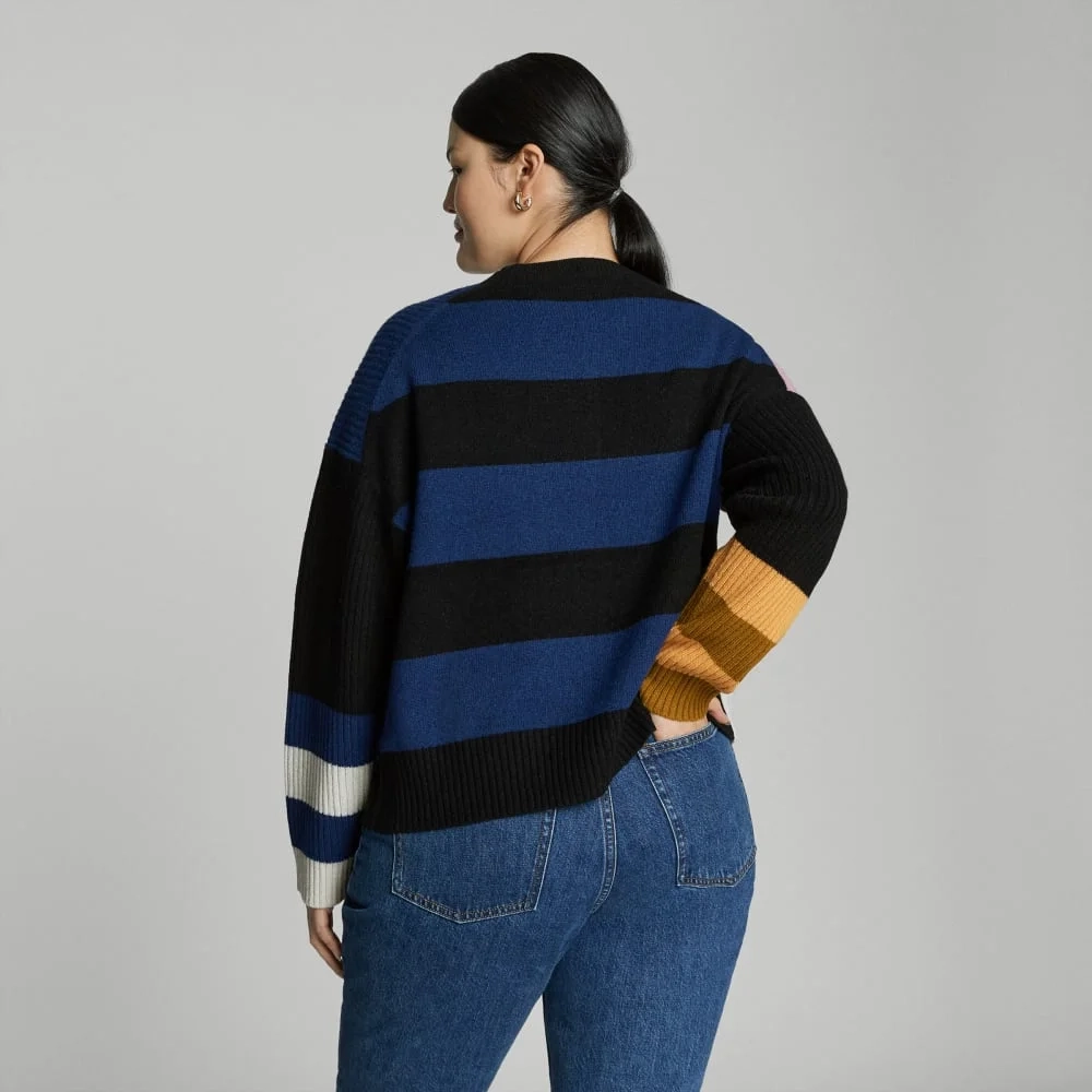 The Cashmere Patchwork Sweater | Multi Stripe (5)