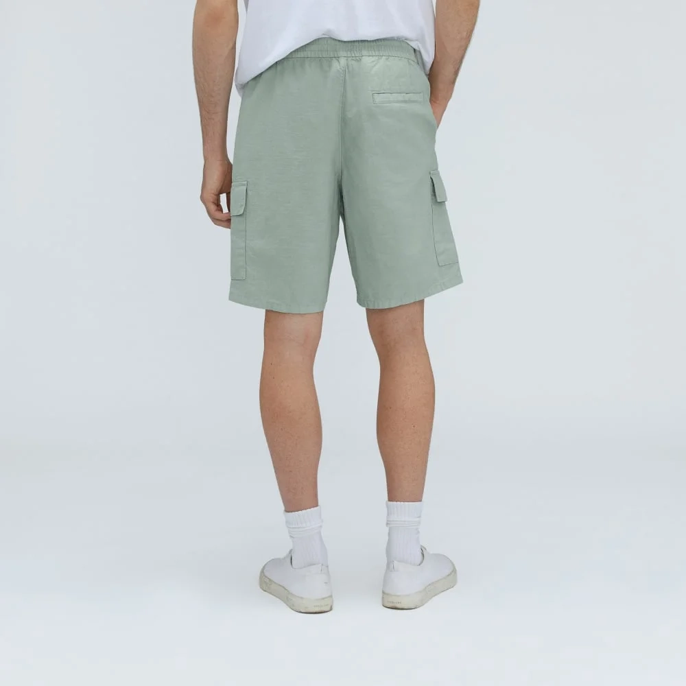 The Cotton Linen Short | White Sage (3)