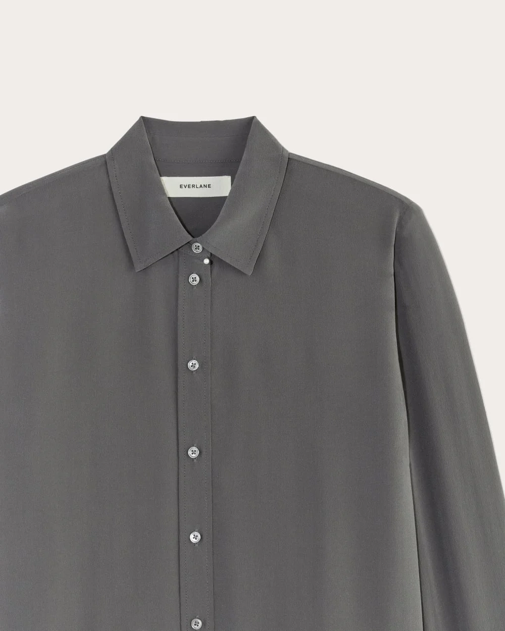 The Must-Have Shirt in Washable Silk | Graphite (4)