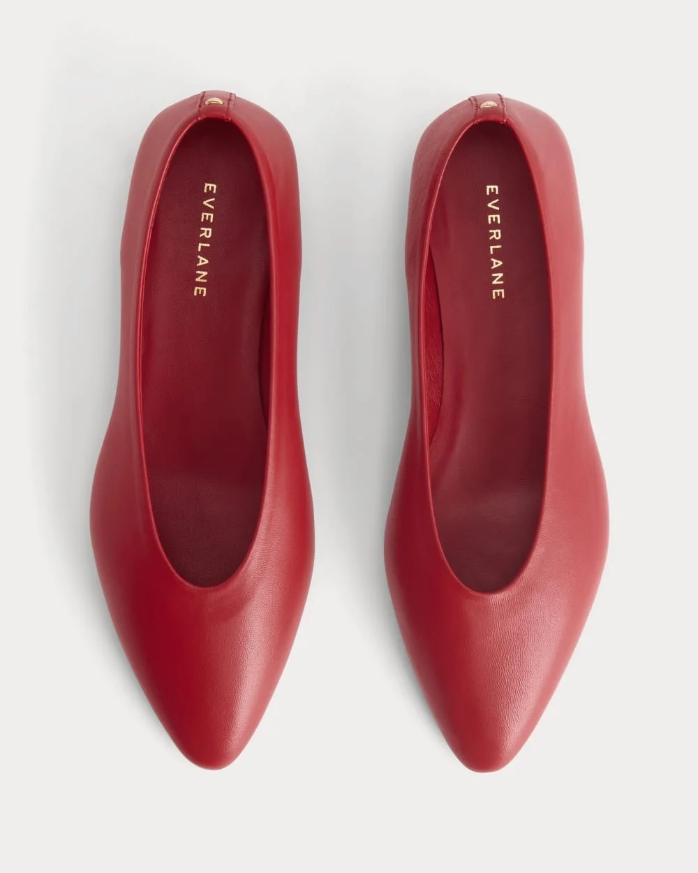 Made in Italy Almond-Toe Flat | Rosa Red (4)