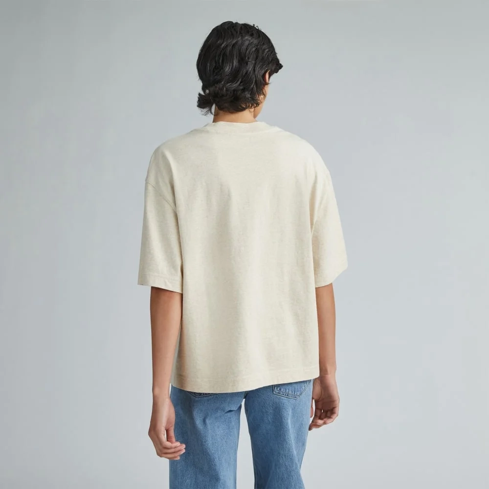 The Premium Weight Relaxed Tee | Heathered Cashew (4)