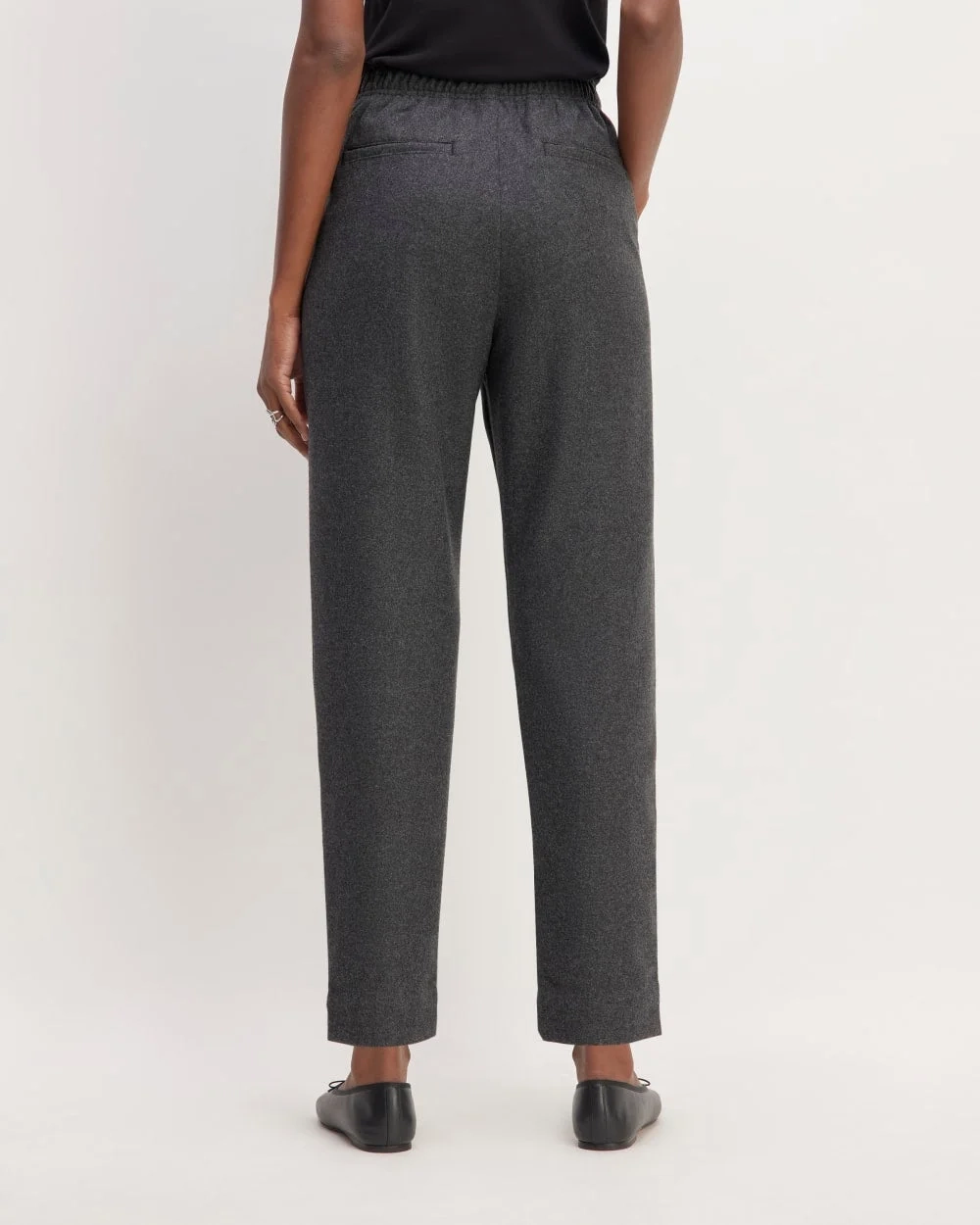 The Wool Flannel Pull-On Pant | Heather Charcoal (5)