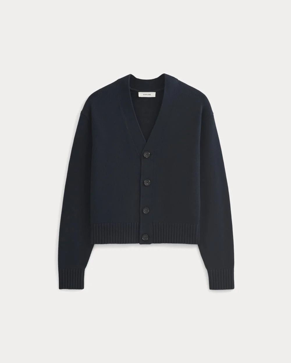 Cropped Cardigan in Everyday Cotton | Deep Navy (4)