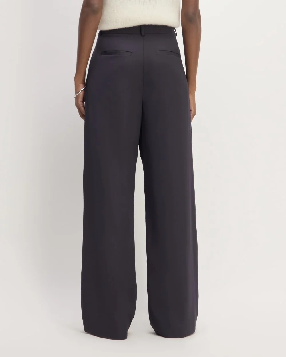 The Italian Wool Way-High® Drape Pant | Navy (4)