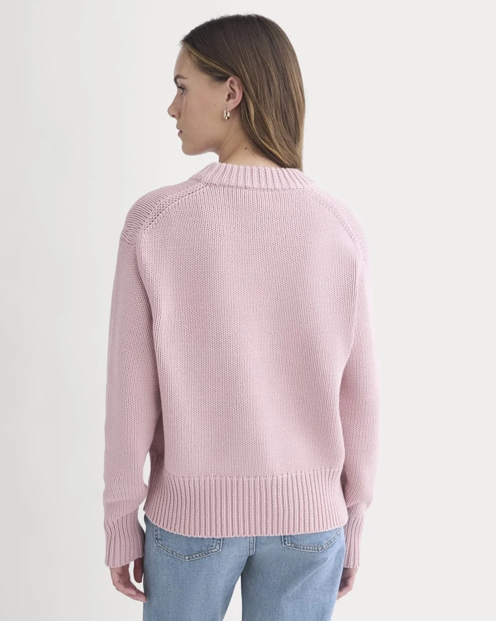 Oversized Cocoon Crew in Elevated Cotton | Burnished Lilac (4)